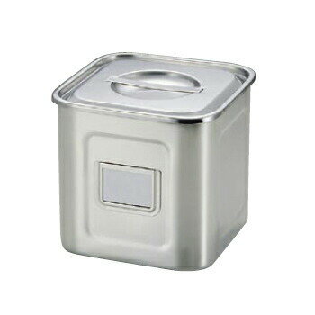 角キッチンポット 名札付 18-8（ステンレス） UK 27cm