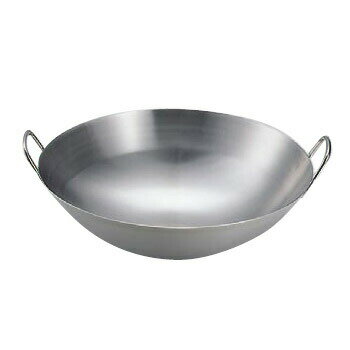 中華鍋 両手 18-8（ステンレス） クローバー 54cm （板厚1.5mm）