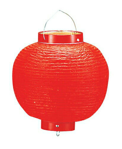 ビニール提灯丸型 《13号》 赤ベタ （YTY02133Q）