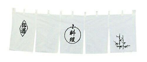 UD－431 小料理のれん 白地黒文字 （YNLB91）