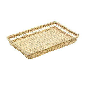 パンカゴ 16-730W 46号 スカシ浅型 白 籐製