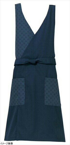 胸当て エプロン M 紺 KE0050-1