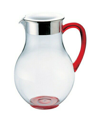UKウォーターピッチャー（蓋付）2．2L レッド 03031090 （PUOB401）