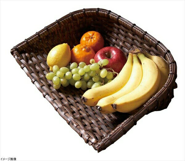 ざる 樹脂 箕ざる ザル 笊 箕 竹 食洗機 対応 ブラウン 特大 (約60×45×18cm) 91-051B