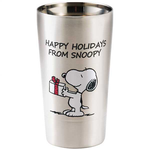 山加商店 ピーナッツ 二重タンブラー350ml ハッピーホリデー SN451-855(ハッピーホリデー)