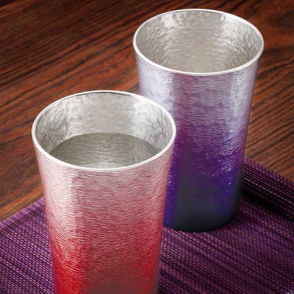 大阪錫器 錫製タンブラー200ml 紫 16-1-1NPR(紫(SHINRA))