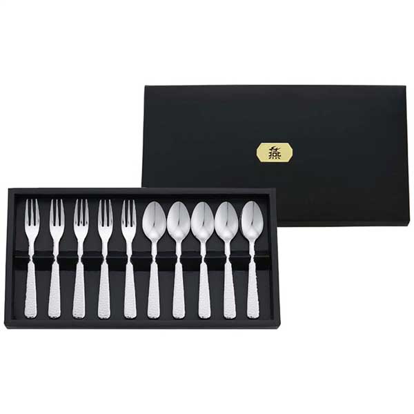 東亜金属 燕匠一 鎚目スプーン・フォーク10本セット 170-004