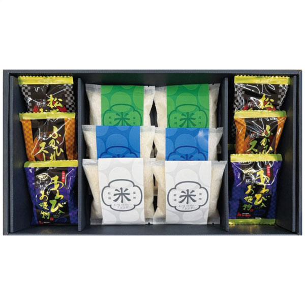 SALA(サーラ) タナベ 初代田蔵 新潟米食べくらべ・至福の一杯贅沢お吸い物ギフトセット HOMARE-5500