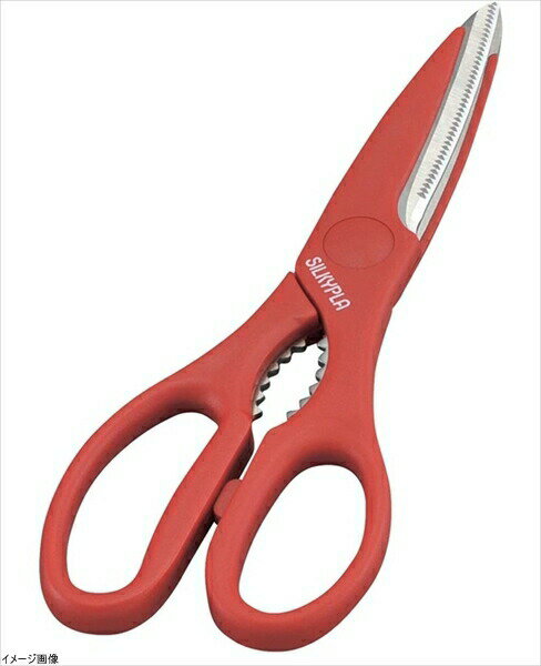 シルキー プラキッチンバサミ アカ KSP-220