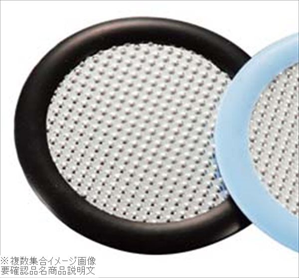 18-8（ステンレス） カラーゴム付 コースター 黒