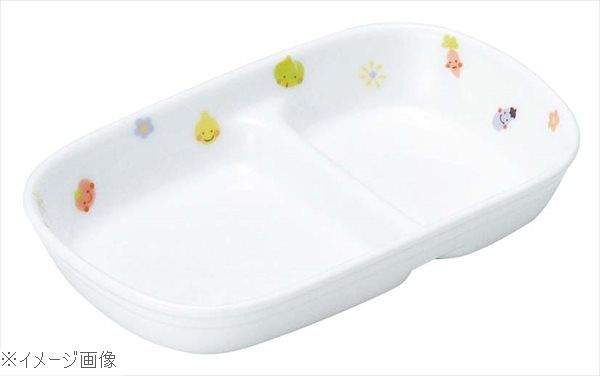 リ・おぎそ 子ども食器シリーズ 角仕切皿 17cm 2065－1230