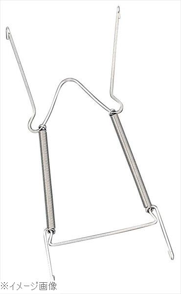 ●大きな皿も個性的に飾れます。●お気に入りの絵柄のお皿の裏側からとりつけるプレートハンガー。●針金の5つのつめで固定すると、皿の裏側で釘にかけられるようになります。●お皿のインテリアとしても、楽しみたいなという人にうってつけです。外寸(mm)80×20×180 重量12g