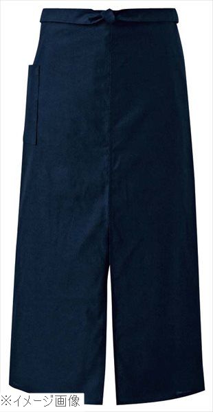 ロングエプロン ET3476－1 藍 フリー