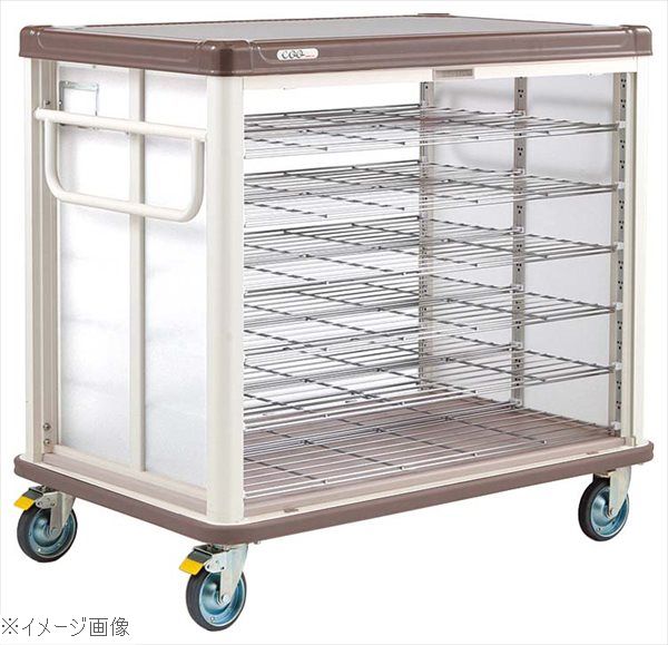 エレクター COO常温配膳車 シャッター式 ベーシックタイプ JCSB42CB カフェブラウン
