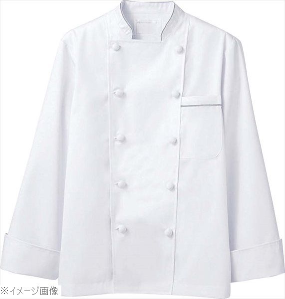 コックコート（男女兼用）6－971 白／グレー LL