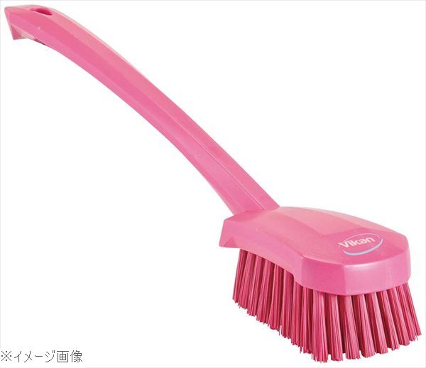 ヴァイカン 長柄ハンドル付ブラシ ハード 41861 ピンク