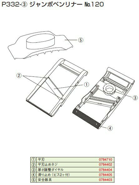 ベンリナー・受皿付兼用部品 平刃