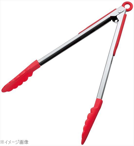 ナイロン 万能トング ロック付 9インチ 赤 KB－KE0118／RD