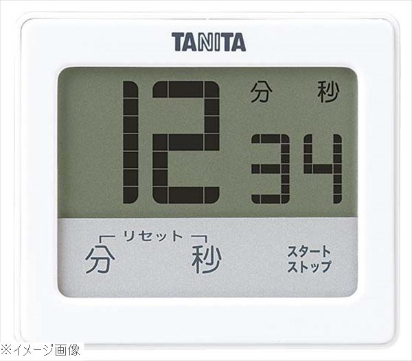 タニタ 防水タッチパネルタイマー TD－414 WH ホワイト