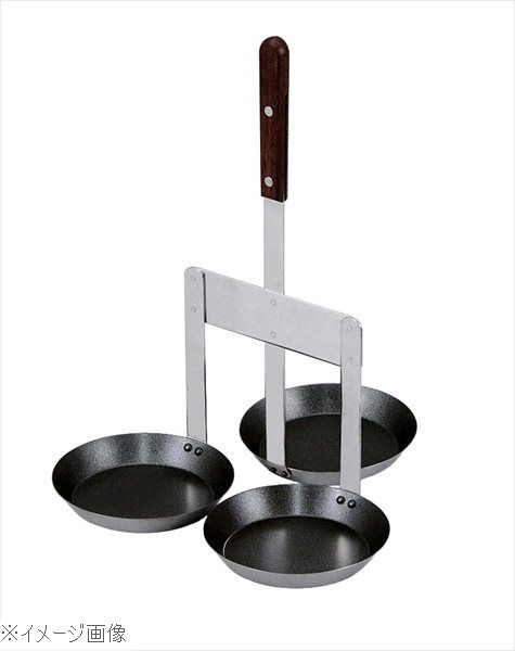 EBM ステンレス らくらくカキ揚げ（フッ素コート）3連