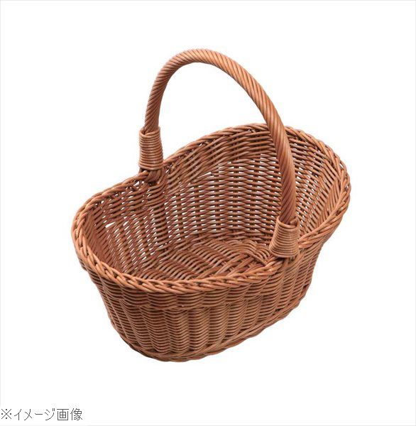 乐天商城 - PPラタン 小判型ピクニックバスケット 中 ブラウン PB－461－BR