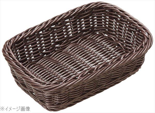 Rakuten - 樹脂バスケット（ステンレス枠付）こげ茶 91－077C