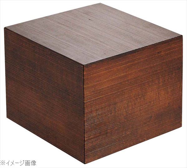 木製 千筋キューブ 茶 200×200×160mm