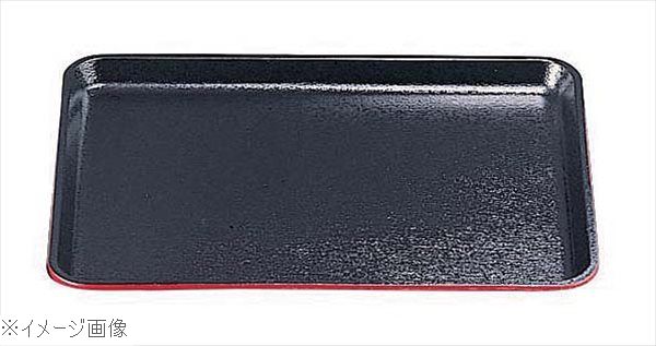 耐熱FRP 木目長手盆SL 黒渕朱 尺5 5－55－10