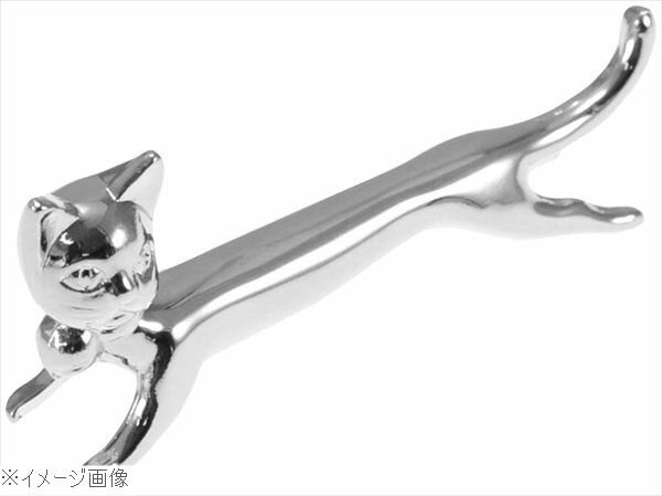 ナイフレスト ネコ シルバー 亜鉛合金