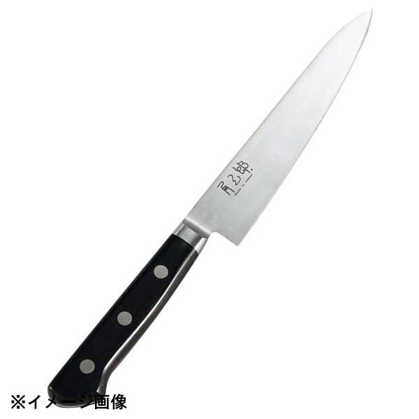 角三郎 ハイカーボン10A ツバ付パッカー柄 ペティ 12cm