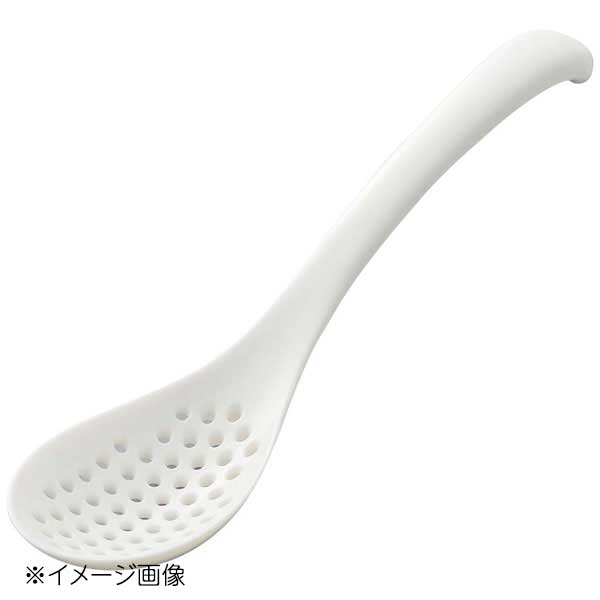 いろいろ使える便利な穴あきレンゲ 大 ホワイト GM-4105