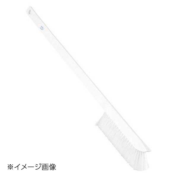 ●HACCP対応。5～8色のカラーバリエーションを用意していますので、清掃区域や調理する食材毎に色分けし、洗浄区域を明確にすることができます。●優れた耐久性と衛生性。ブラシボディはソリッドタイプのポリプロピレンを使用しているため頑丈で破損などによる異物混入の危険性を軽減できます。フィラメント(ブラシ部)はポリエステルをステンレススチールでしっかり留めていますので、抜けにくい横造になっています。ポリエステルは水分の吸収率が低く水切れが早いのでバクテリアの繁殖を防ぎ衛生的です。耐熱温度は120度、酸、アルカリ、油にも強く使用する場所を選びません。●14mmの超スリムなヘッド。スクレーパー機能付きで頑固な汚れも落としやすいです。●軽量でスリムな長いハンドル。今まで届かなかった場所の清掃にも最適です。●ソフト・ハード 2種類のフィラメント構造。ソフトタイプの毛で掃き掃除、先端の毛で隅の汚れにアプローチが可能です。●型番：41975●サイズ(mm)：14×610 毛の長さ：40●材質：ボディ：ポリプロピレン、ブラシ：ポリエステル、ステンレススチール●カラー：ホワイト●耐熱温度：120℃※メーカー希望小売価格はメーカーカタログに基づいて掲載しています。(カタログ表示価格は消費税が含まれていません)※画像はイメージです。シリーズで画像を共用している場合があります。※閲覧環境により実際の色味や質感と異なって表示される場合がございます。※部品・パーツなどの一部の商品では本体の商品画像を使用しております。※製品の仕様・画像・パッケージは、メーカー側から予告なく変更される場合があります。●HACCP対応。5～8色のカラーバリエーションを用意していますので、清掃区域や調理する食材毎に色分けし、洗浄区域を明確にすることができます。●優れた耐久性と衛生性。ブラシボディはソリッドタイプのポリプロピレンを使用しているため頑丈で破損などによる異物混入の危険性を軽減できます。フィラメント(ブラシ部)はポリエステルをステンレススチールでしっかり留めていますので、抜けにくい横造になっています。ポリエステルは水分の吸収率が低く水切れが早いのでバクテリアの繁殖を防ぎ衛生的です。耐熱温度は120度、酸、アルカリ、油にも強く使用する場所を選びません。●14mmの超スリムなヘッド。スクレーパー機能付きで頑固な汚れも落としやすいです。●軽量でスリムな長いハンドル。今まで届かなかった場所の清掃にも最適です。●ソフト・ハード 2種類のフィラメント構造。ソフトタイプの毛で掃き掃除、先端の毛で隅の汚れにアプローチが可能です。●型番：41975●サイズ(mm)：14×610 毛の長さ：40●材質：ボディ：ポリプロピレン、ブラシ：ポリエステル、ステンレススチール●カラー：ホワイト●耐熱温度：120℃