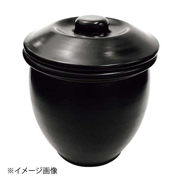 Tsukemono Cask （Pickler） - 蓋付半胴瓶 黒マット 1号 M1-2