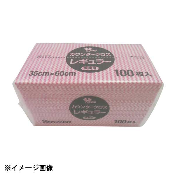 やなぎプロダクツ KT-023 カウンタークロス袋入 レギュラー ピンク 100枚入 427112