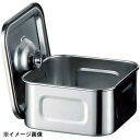 赤川器物製作所 AG 18-8浅型角キッチンポット(ツマミ付) 19cm 016198(3)