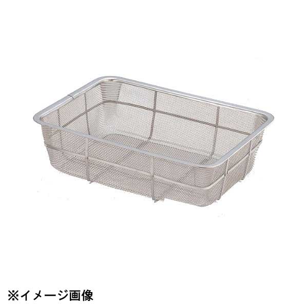 角バットに合わせてご使用できます。オールステンレス製で熱にも強く高温殺菌も可能です。本体フレーム部の底に脚を付けていますので、そのまま床に置いても水切りできます。食品の水切りや各種部品の洗浄作業に人気の商品です。11メッシュ●サイズ　外寸縦×横×高さ：210×173×H75mm●材質：18-8ステンレス●生産地：燕三条