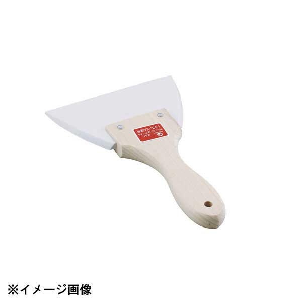 カンダ 木柄三角シリコンゴムヘラ 長柄 大 086041