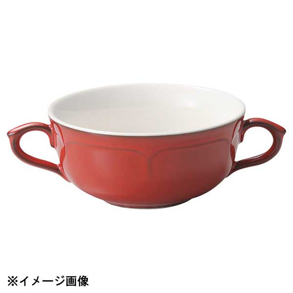 光洋陶器 KOYO ラフィネ ヴィンテージレッド 両手スープカップ　カップのみ 15944054