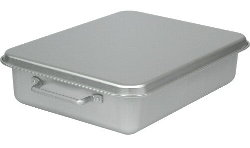 アルミ 天ぷらバット TM-48(S) 蓋付 シルバーアルマイト(硫酸) 480×280×H105mm 12L