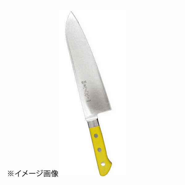 乐天商城 - 兼元 INOX 三徳 180mm POM柄(ツバ付) イエロー