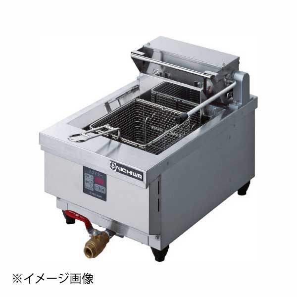 ●少量の揚げ物に最適。油量はサーモスタットでベストコンディションにセットして使用できます。●サイズ:330×500×H357（620）mm●重量:17kg●油量:8L●電源:単相200V 50/60?●消費電力:3.0kW●温度調節:デジタルサーモ式●付属品:バスケット（180×200×140）、天蓋仕切板、ドレンパイプ×各1