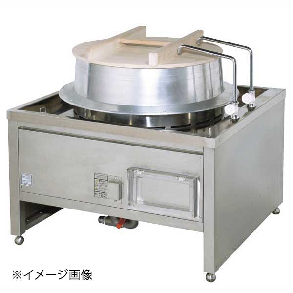 ●サイズ：間口900mm×奥行850mm×高さ600(800)mm ●消費電力：15kW ●定格最大電流：43.3A ●接続法：直結（リード線2m付） ●給水接続口：15A×2 ●排水接続口：25A×1 ●オーバーフロー接続口：25A×1●電源:3相200V●付属品:羽釜フタ×1