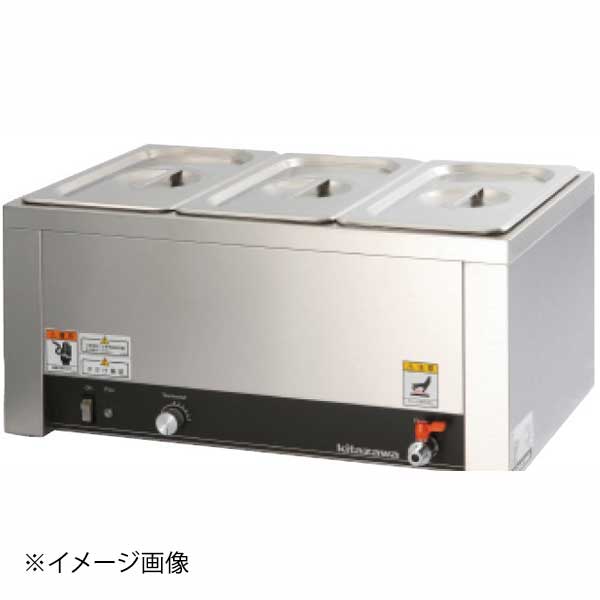 ●スープやソース、カレー、シチューなど調理された料理を湯せん式で保温します。温め直しが不要なので、余分な手間が軽減し厨房作業の効率をさらに高めます。●サイズ:間口560×奥行350×高さ260mm ●重量:14kg ●容量:1/3ホテルパン 5.2リットル×3個 ●温度設定:0～110度 ●消費電力:単相100V 700W ●排水:15A ●電源コードの長さ:2m