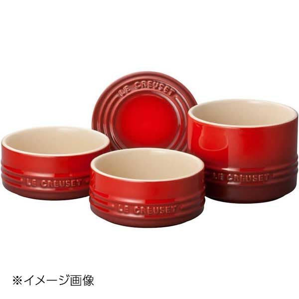 ラムカン ル・クルーゼ (Le Creuset) スタッキング・ラムカン・セット チェリーレッド 910367-00