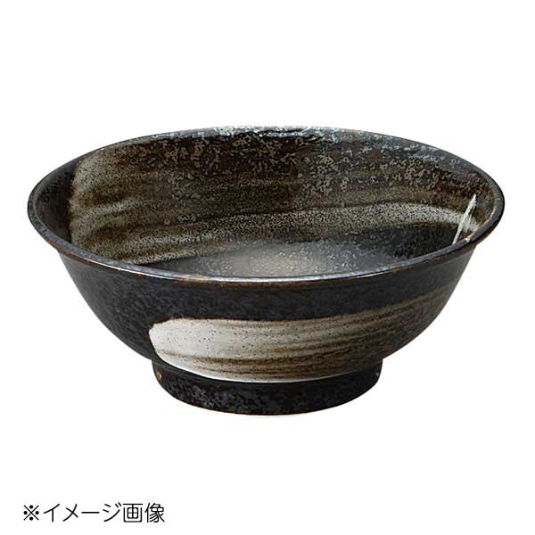 桐井陶器 モデルノ MODERNO 荒刷毛(あらばけ) 6.8ラーメン丼 16-09