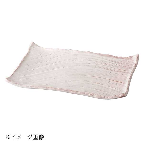 桐井陶器 モデルノ MODERNO 紅粉引枯山水角皿26cm 160-0040