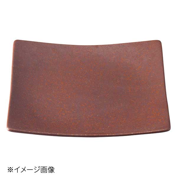 桐井陶器 モデルノ MODERNO 赤茶備前 正角19cm皿 294-08