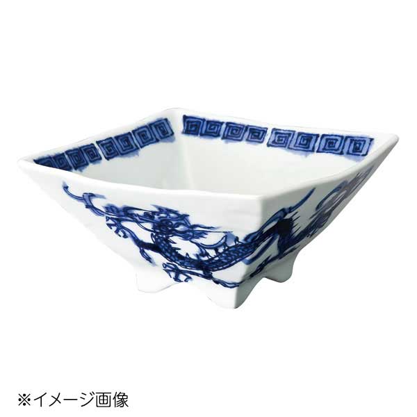 桐井陶器 モデルノ MODERNO 龍虎 青 7.0四角丼 149-0017