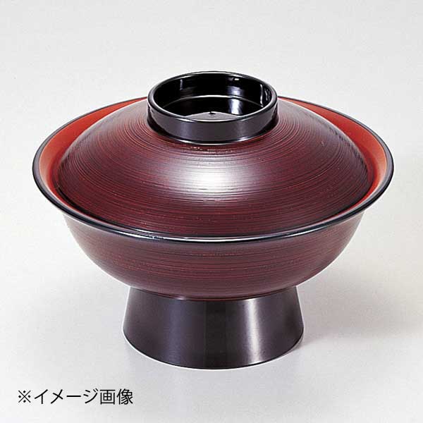 [TA]6寸大名椀 溜刷毛目内朱