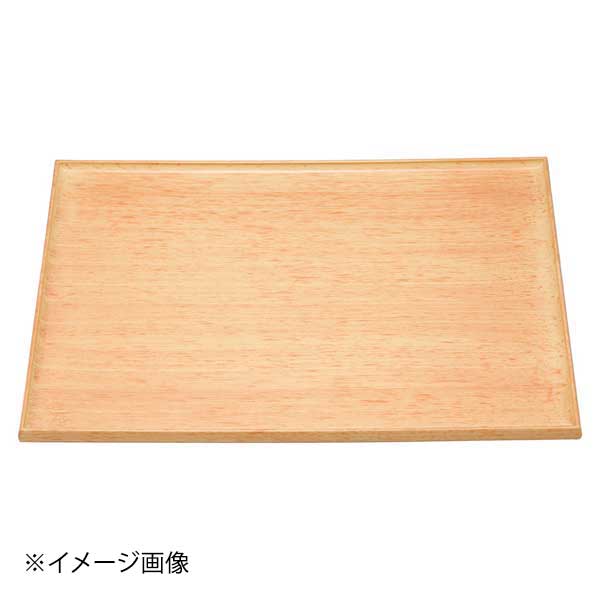 [A]長手タイコ隅丸盆 ラバーウッド調艶消NS(ノンスリップ加工)尺3寸